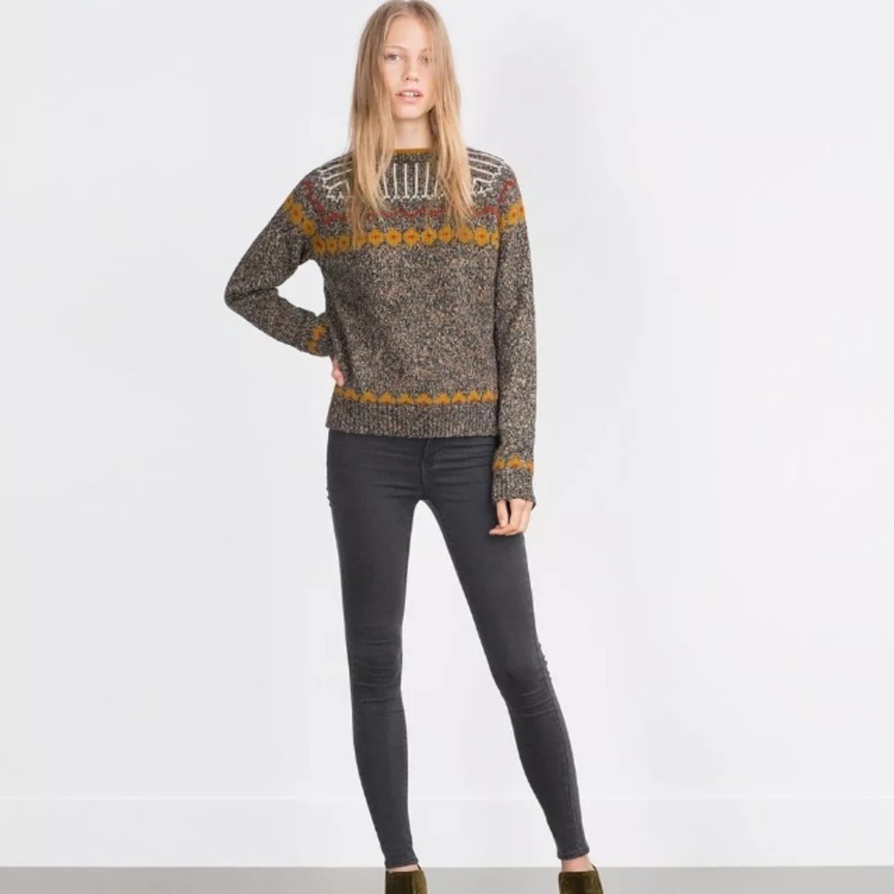 Zara trafaluc high elasticity ash color jeans Sz 2